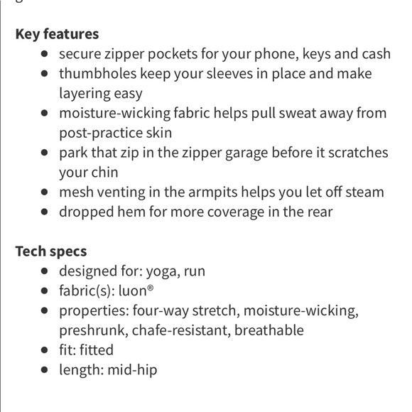 Lululemon Forme jacket herringbone Sz6 - Picture 7 of 12